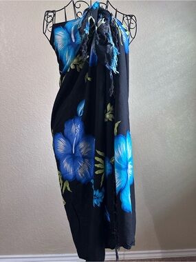 Creation tropical sarong swimsuit cover-up